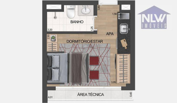 Studio com 1 Quarto à Venda, 22 m² em Vila Mariana - São Paulo