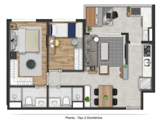 Imagem Apartamento com 2 Quartos à Venda, 58 m² em Butantã - São Paulo