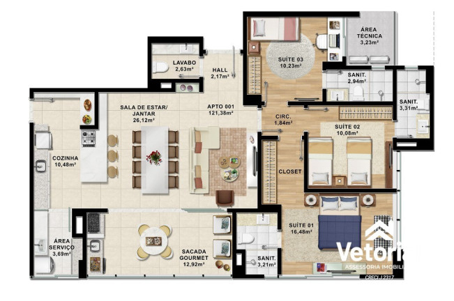 Imagem Apartamento com 3 Quartos à Venda, 101 m² em Renato Gonçalves - Barreiras Imagem Apartamento com 3 Quartos à Venda, 101 m² em Renato Gonçalves - Barreiras