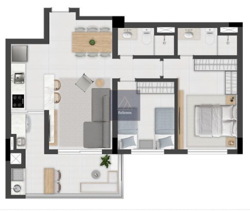 Imagem Apartamento com 2 Quartos à Venda, 71 m² em água Verde - Curitiba