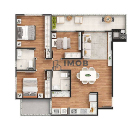 Apartamento com 3 Quartos à Venda, 100 m² em Tabuleiro - Barra Velha