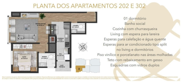 Imagem Apartamento com 1 Quarto à Venda, 50 m² em Tirol - Gramado Imagem Apartamento com 1 Quarto à Venda, 50 m² em Tirol - Gramado