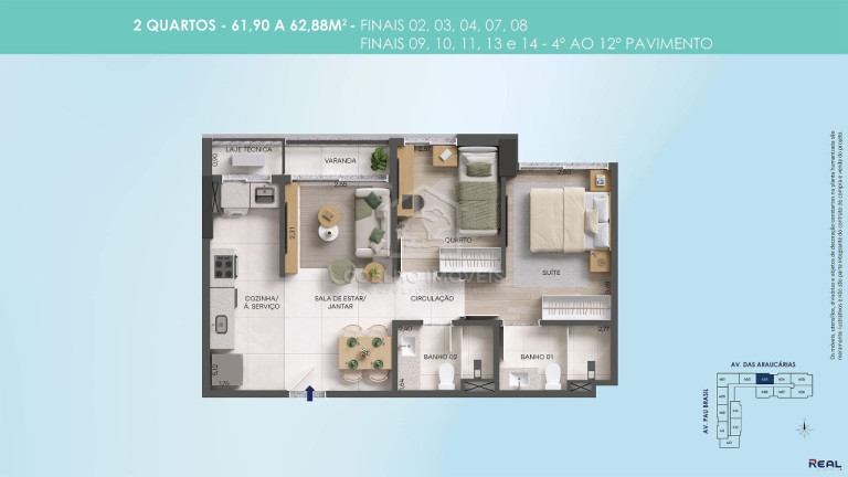 Imagem Apartamento com 2 Quartos à Venda, 61 m² em águas Claras Sul - águas Claras