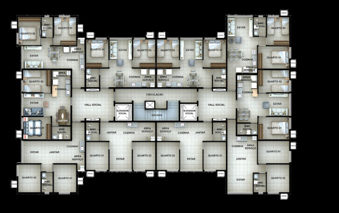 Imagem Apartamento com 2 Quartos à Venda, 40 m² em Tamarineira - Recife
