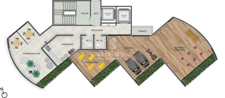 Imagem Imóvel com 1 Quarto à Venda, 39 m² em Casa Amarela - Recife