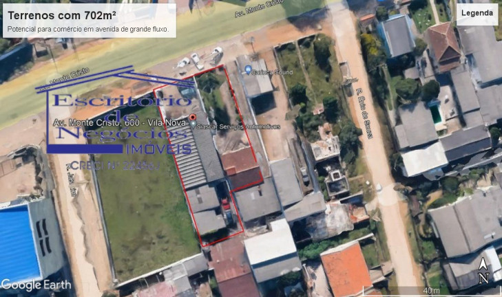 Terreno à Venda, 702 m² em Vila Nova - Porto Alegre