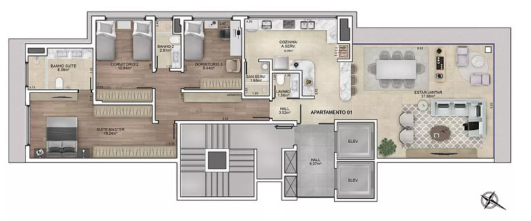 Imagem Apartamento com 3 Quartos à Venda, 214 m² em Petrópolis - Porto Alegre