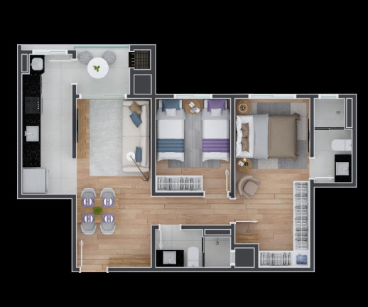 Imagem Apartamento com 2 Quartos à Venda, 55 m² em Aristocrata - São José Dos Pinhais Imagem Apartamento com 2 Quartos à Venda, 55 m² em Aristocrata - São José Dos Pinhais