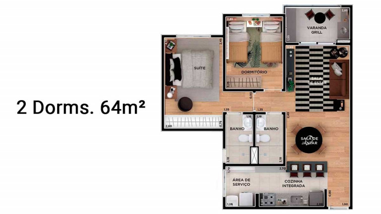 Imagem Imóvel com 2 Quartos à Venda, 64 m² em Engordadouro - Jundiaí Imagem Imóvel com 2 Quartos à Venda, 64 m² em Engordadouro - Jundiaí