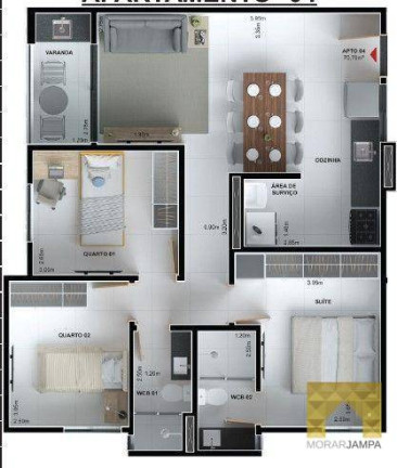 Imagem Apartamento com 3 Quartos à Venda, 70 m² em Intermares - Cabedelo Imagem Apartamento com 3 Quartos à Venda, 70 m² em Intermares - Cabedelo