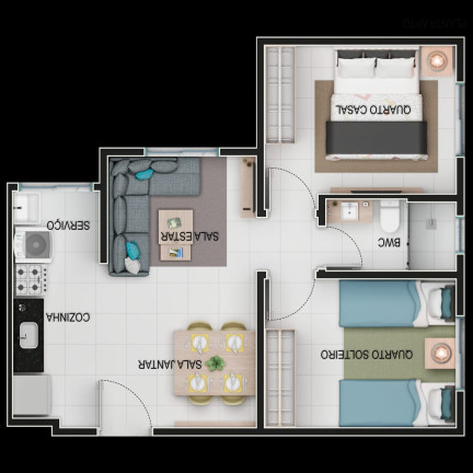 Imagem Apartamento com 2 Quartos à Venda, 40 m² em Loteamento Itaboa - Campo Largo