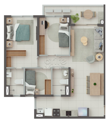 Imagem Apartamento com 3 Quartos à Venda, 68 m² em Presidente Kennedy - Fortaleza