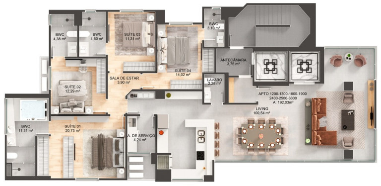 Imagem Apartamento com 4 Quartos à Venda, 192 m² em Centro - Balneário Camboriú