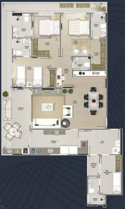 Apartamento com 3 Quartos à Venda, 162 m² em Canto Do Forte - Praia Grande