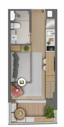 Imagem Imóvel com 1 Quarto à Venda, 23 m² em Centro - São Paulo