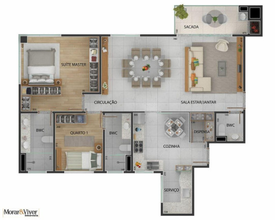 Imagem Apartamento com 3 Quartos à Venda, 103 m² em Centro - São José Dos Pinhais Imagem Apartamento com 3 Quartos à Venda, 103 m² em Centro - São José Dos Pinhais