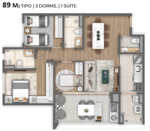 Apartamento com 3 Quartos à Venda, 89 m² em Vila Mariana - São Paulo