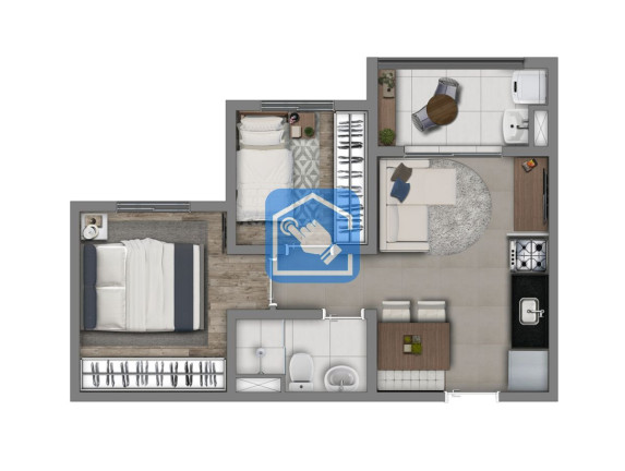 Imagem Apartamento com 2 Quartos à Venda, 40 m² em Vila Carmosina - São Paulo