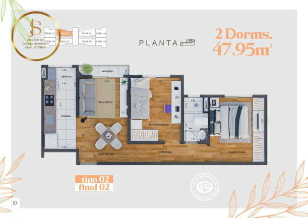 Imagem Apartamento com 2 Quartos à Venda, 47 m² em Saltinho - Paulínia Imagem Apartamento com 2 Quartos à Venda, 47 m² em Saltinho - Paulínia
