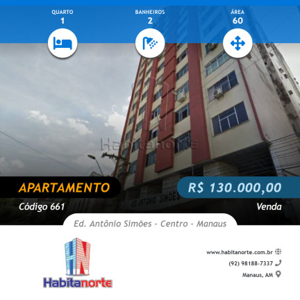 Imagem Apartamento com 1 Quarto à Venda, 60 m² em Centro - Manaus Imagem Apartamento com 1 Quarto à Venda, 60 m² em Centro - Manaus