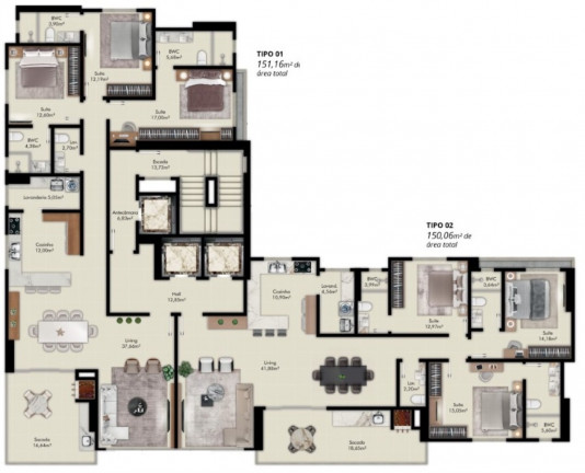 Imagem Imóvel com 3 Quartos à Venda, 151 m² em Meia Praia - Itapema