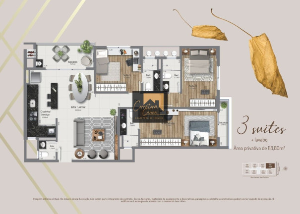 Imagem Apartamento com 3 Quartos à Venda, em Kobrasol - São José Imagem Apartamento com 3 Quartos à Venda, em Kobrasol - São José