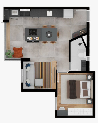 Imagem Apartamento com 2 Quartos à Venda, 44 m² em Centro - Santo André Imagem Apartamento com 2 Quartos à Venda, 44 m² em Centro - Santo André