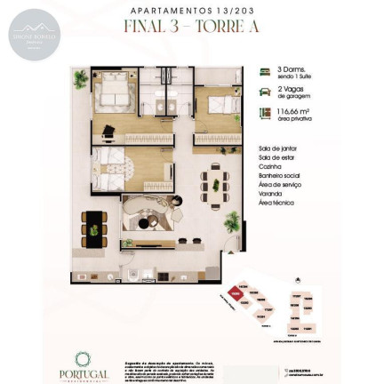 Imagem Imóvel com 2 Quartos à Venda, 86 m² em Caiçara - Praia Grande