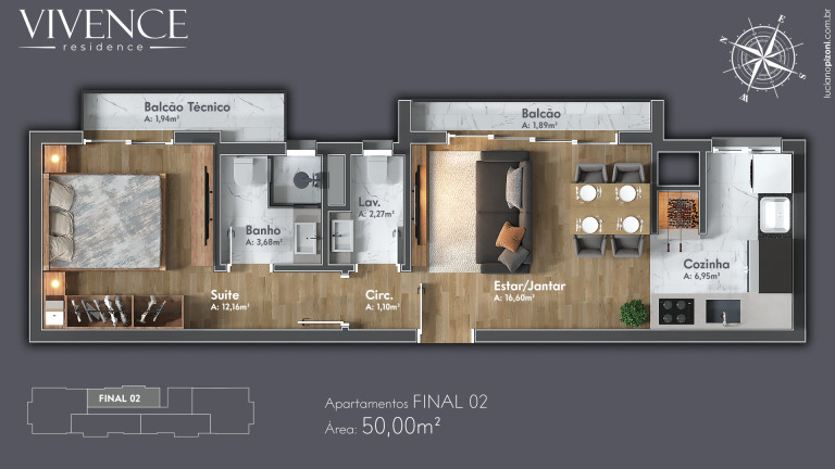 Imagem Apartamento com 1 Quarto à Venda, 48 m² em Centro - Canela Imagem Apartamento com 1 Quarto à Venda, 48 m² em Centro - Canela
