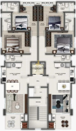 Apartamento com 2 Quartos à Venda, 74 m² em Meia Praia - Itapema