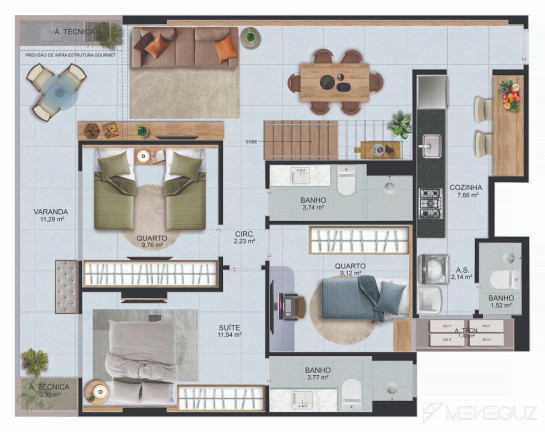 Imagem Apartamento com 3 Quartos à Venda, 89 m² em Praia Da Costa - Vila Velha