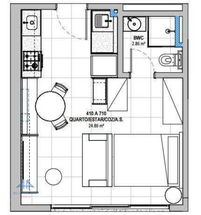 Imagem Studio com 1 Quarto à Venda, 32 m² em Estreito - Florianópolis Imagem Studio com 1 Quarto à Venda, 32 m² em Estreito - Florianópolis