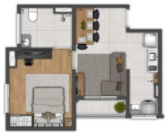 Imagem Imóvel com 1 Quarto à Venda, 39 m² em Alto De Pinheiros - São Paulo Imagem Imóvel com 1 Quarto à Venda, 39 m² em Alto De Pinheiros - São Paulo