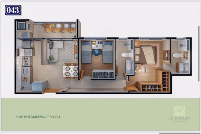 Imagem Apartamento com 2 Quartos para Alugar, 52 m² em Parque Jamaica - Londrina Imagem Apartamento com 2 Quartos para Alugar, 52 m² em Parque Jamaica - Londrina