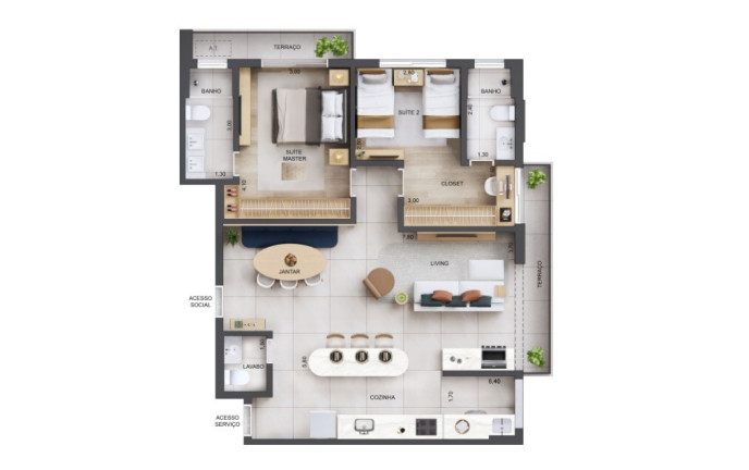 Imagem Apartamento com 3 Quartos à Venda, 126 m² em Jardim Guedala - São Paulo