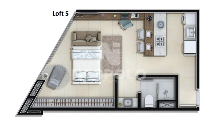 Imagem Apartamento com 1 Quarto à Venda, 43 m² em Fazenda - Itajai