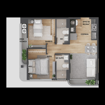 Imagem Apartamento com 2 Quartos à Venda, 60 m² em Cabo Branco - João Pessoa Imagem Apartamento com 2 Quartos à Venda, 60 m² em Cabo Branco - João Pessoa