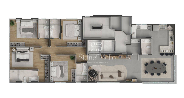 Imagem Apartamento com 4 Quartos à Venda, 160 m² em Quadra Mar Centro - Balneário Camboriú