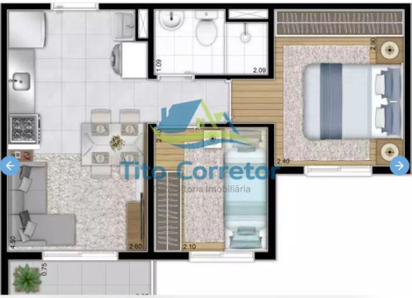 Imagem Apartamento com 1 Quarto à Venda, 27 m² em Vila Das Belezas - São Paulo