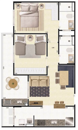 Imagem Apartamento com 2 Quartos à Venda, 72 m² em Centro - Mongagua Imagem Apartamento com 2 Quartos à Venda, 72 m² em Centro - Mongagua