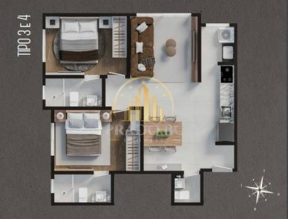 Imagem Apartamento com 2 Quartos à Venda, 63 m² em Nações - Balneário Camboriú
