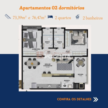 Imagem Apartamento com 3 Quartos à Venda, 87 m² em Brasília - Criciúma