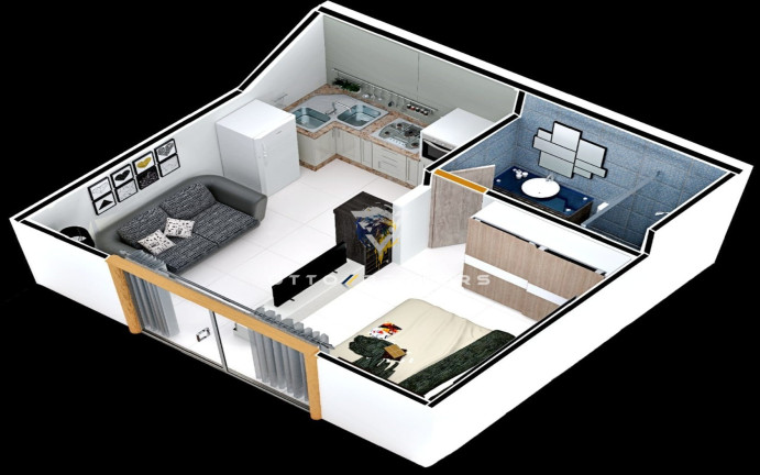 Imagem Flat com 1 Quarto à Venda, 45 m² em Coroa Vermelha - Santa Cruz Cabrália