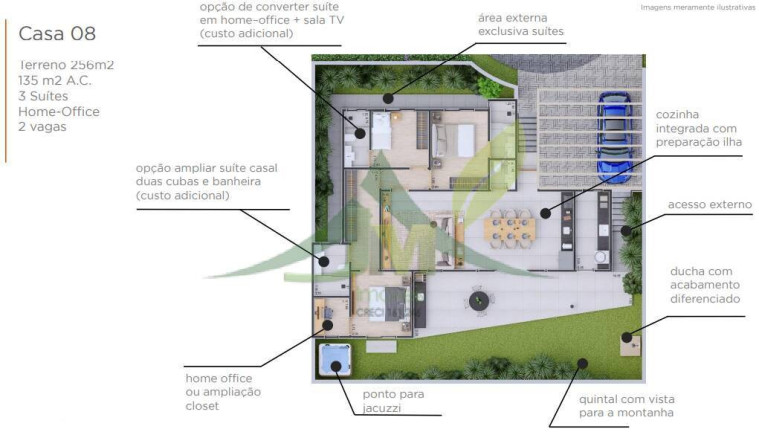 Imagem Casa de Condomínio com 3 Quartos à Venda, 243 m² em Itapetinga - Atibaia