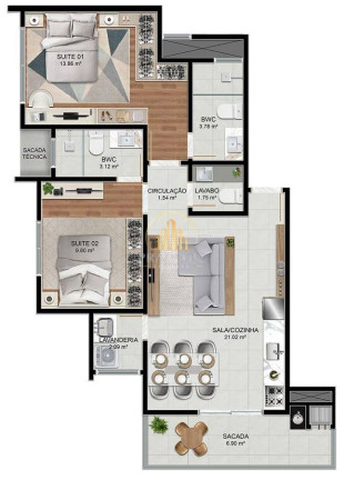 Imagem Apartamento com 2 Quartos à Venda, 10 m² em Centro - Navegantes