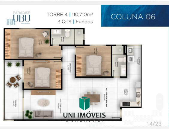 Imagem Apartamento com 3 Quartos à Venda, 163 m² em Beira Mar - Anchieta
