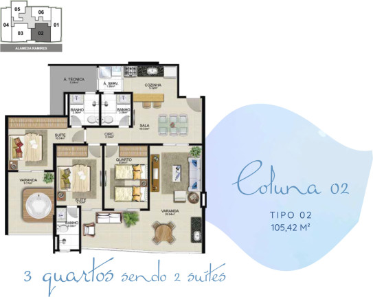 Imagem Apartamento com 3 Quartos à Venda, 112 m² em Enseada Azul - Guarapari Imagem Apartamento com 3 Quartos à Venda, 112 m² em Enseada Azul - Guarapari