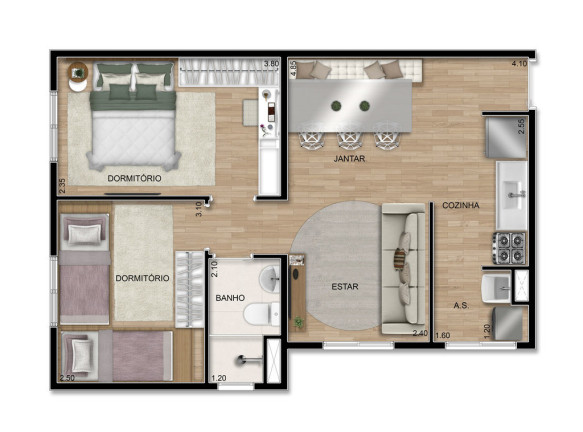 Imagem Imóvel com 2 Quartos à Venda, 43 m² em Cooperativa - São Bernardo Do Campo Imagem Imóvel com 2 Quartos à Venda, 43 m² em Cooperativa - São Bernardo Do Campo