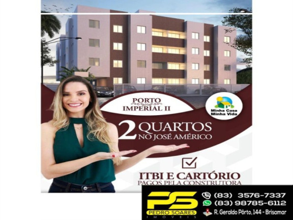 Apartamento com 2 Quartos à Venda, 54 m² em José Américo De Almeida - João Pessoa