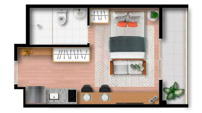 Imagem Imóvel com 1 Quarto à Venda, 25 m² em Santo Amaro - São Paulo